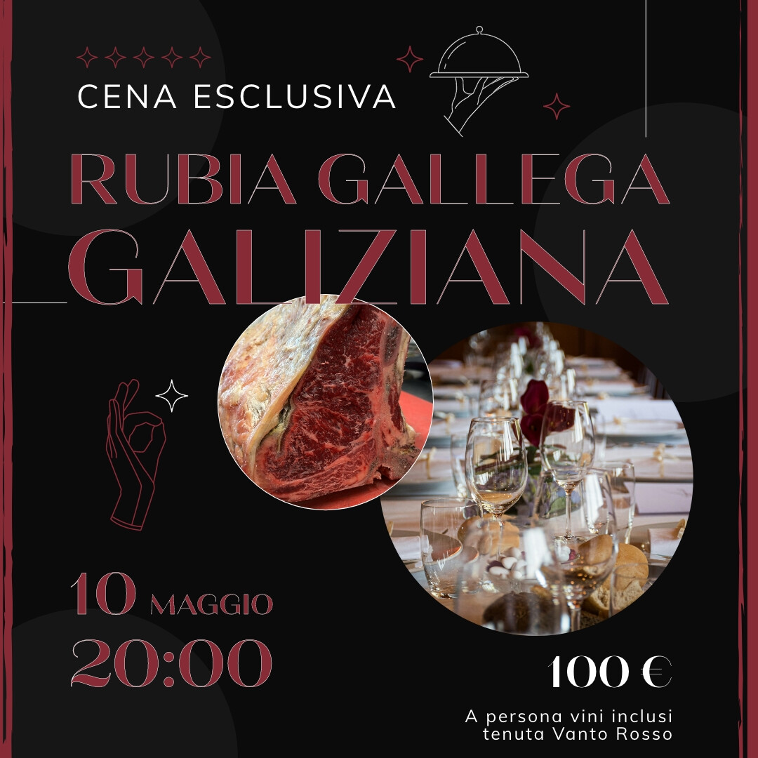 CENA ESCLUSIVA: evento 10 maggio 2024